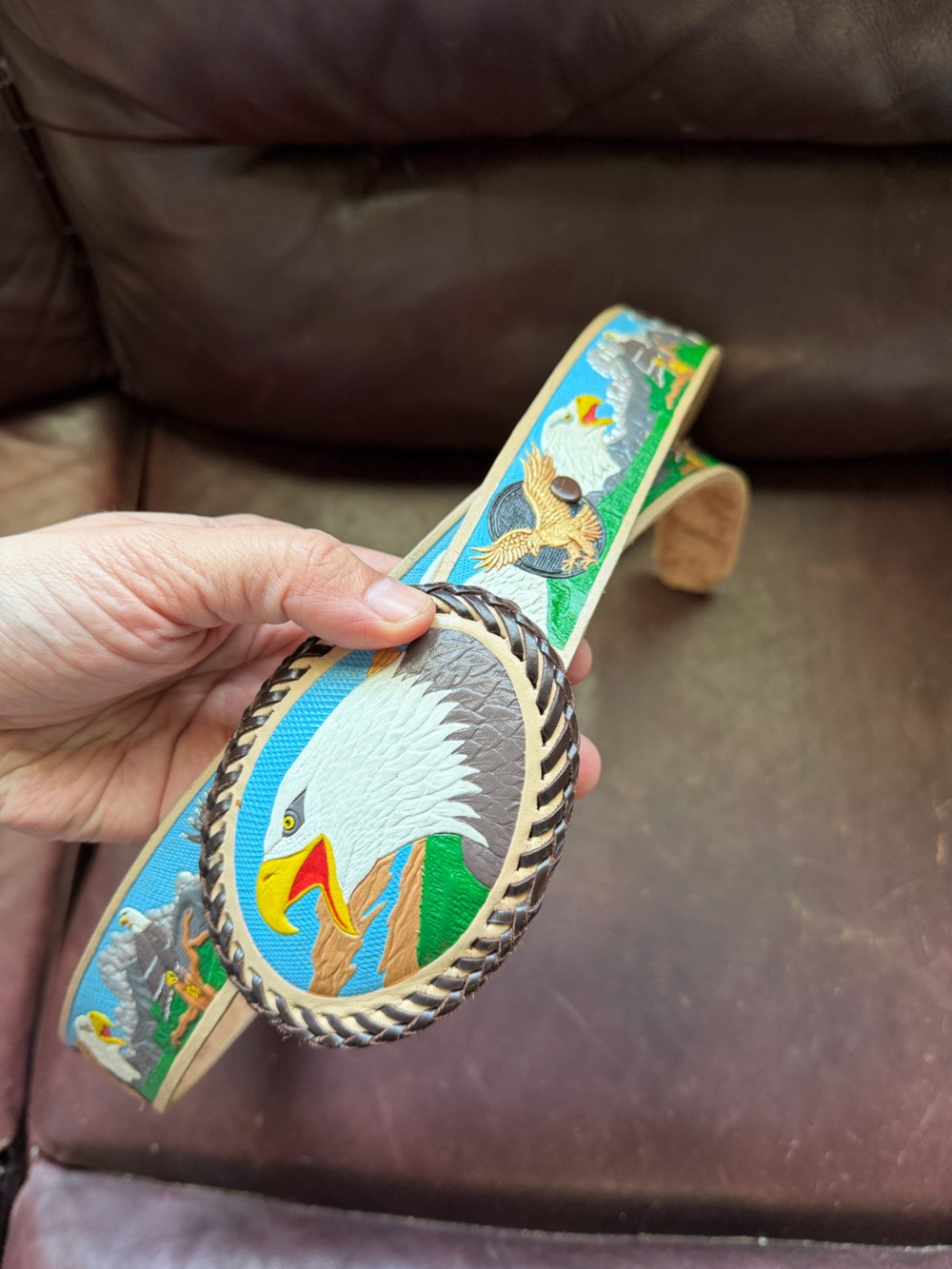 Vintage Eagle Western Belt - Picture 3 of 7